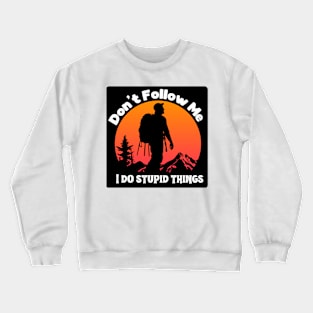 Solo Trekker Sunset Silhouette Crewneck Sweatshirt